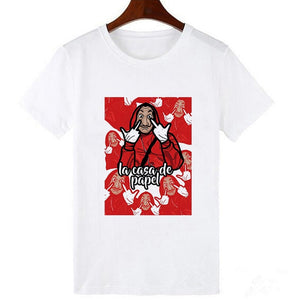2020 La Casa De Papel woman T-shirt robbery Tees TV station BELLA CIAO woman streetwear paper house funny Harajuku top T-shirt