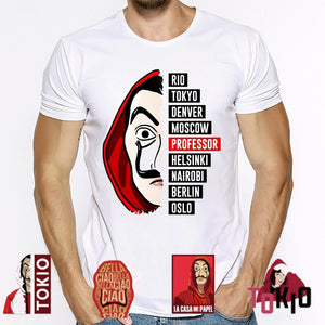 La Casa De Papel T Shirt House Made of Paper Harajuku T-shirt Men Summer Money Heist Cartoon Tees Short Sleeve Hip Hop T-Shirts