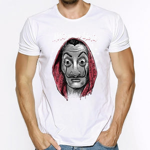 La Casa De Papel T Shirt House Made of Paper Harajuku T-shirt Men Summer Money Heist Cartoon Tees Short Sleeve Hip Hop T-Shirts