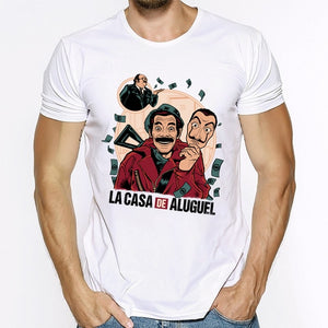 La Casa De Papel T Shirt House Made of Paper Harajuku T-shirt Men Summer Money Heist Cartoon Tees Short Sleeve Hip Hop T-Shirts