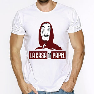 La Casa De Papel T Shirt House Made of Paper Harajuku T-shirt Men Summer Money Heist Cartoon Tees Short Sleeve Hip Hop T-Shirts