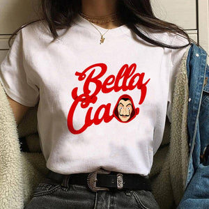 Maycaur The House of Paper T Shirt New Money Heist Women La Casa De Papel Tshirt Funny Top Tee Fashion Female Clothes T-shirts