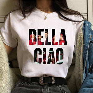 Maycaur The House of Paper T Shirt New Money Heist Women La Casa De Papel Tshirt Funny Top Tee Fashion Female Clothes T-shirts
