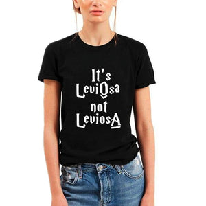 Skuggnas It's Leviosa Not Leviosa HarryPotter Magic T-shirt Tumblr Fashion Funny Women Tee Tops Graphic Cotton Harajuku Clothes