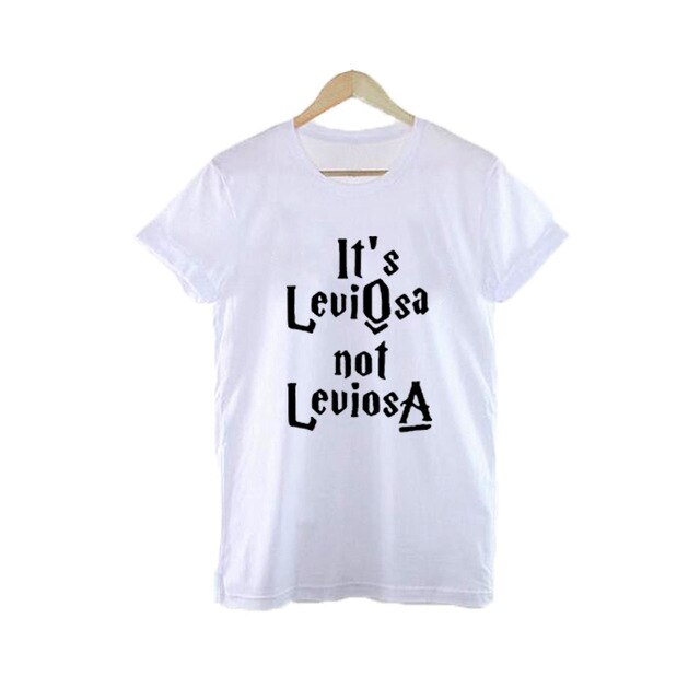 Skuggnas It's Leviosa Not Leviosa HarryPotter Magic T-shirt Tumblr Fashion Funny Women Tee Tops Graphic Cotton Harajuku Clothes