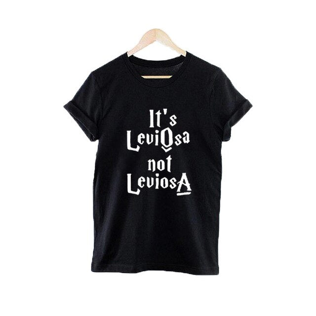 Skuggnas It's Leviosa Not Leviosa HarryPotter Magic T-shirt Tumblr Fashion Funny Women Tee Tops Graphic Cotton Harajuku Clothes